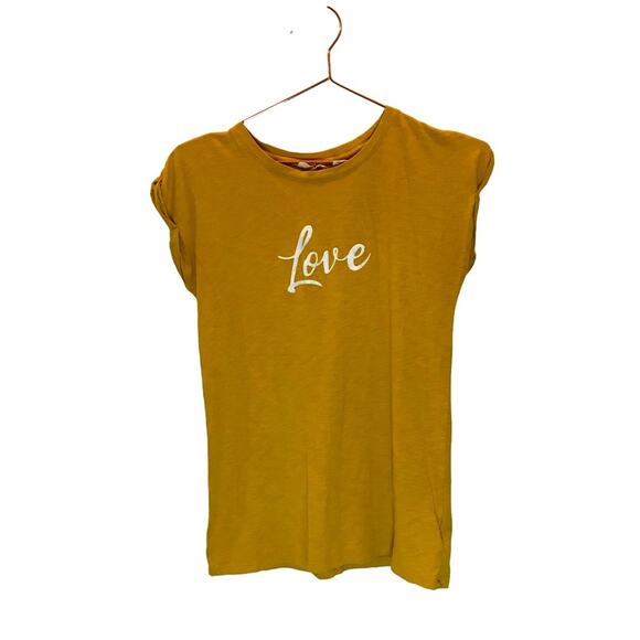 Christian Soriano New York yellow love t shirt with cuffed sleeves size XS - Picture 1 of 2